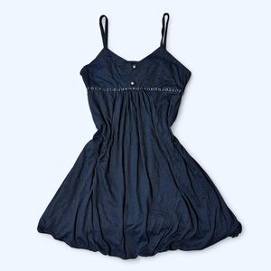 Y2K Black Babydoll Bubble Dress by Huang a Mei!